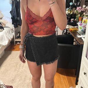 Free People Emmy denim skort